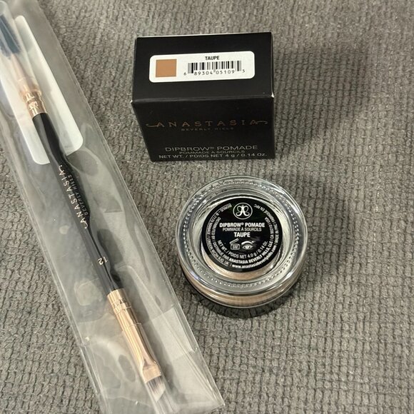 Anastasia Dipbrow Pomade Taupe 4g, Brush 12 Dual-Ended Color Sample set - Picture 2 of 6